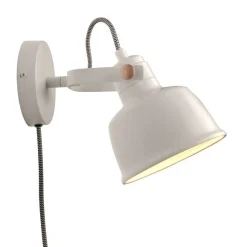 Aplique de pared interior "KUKKA" con interruptor y enchufe