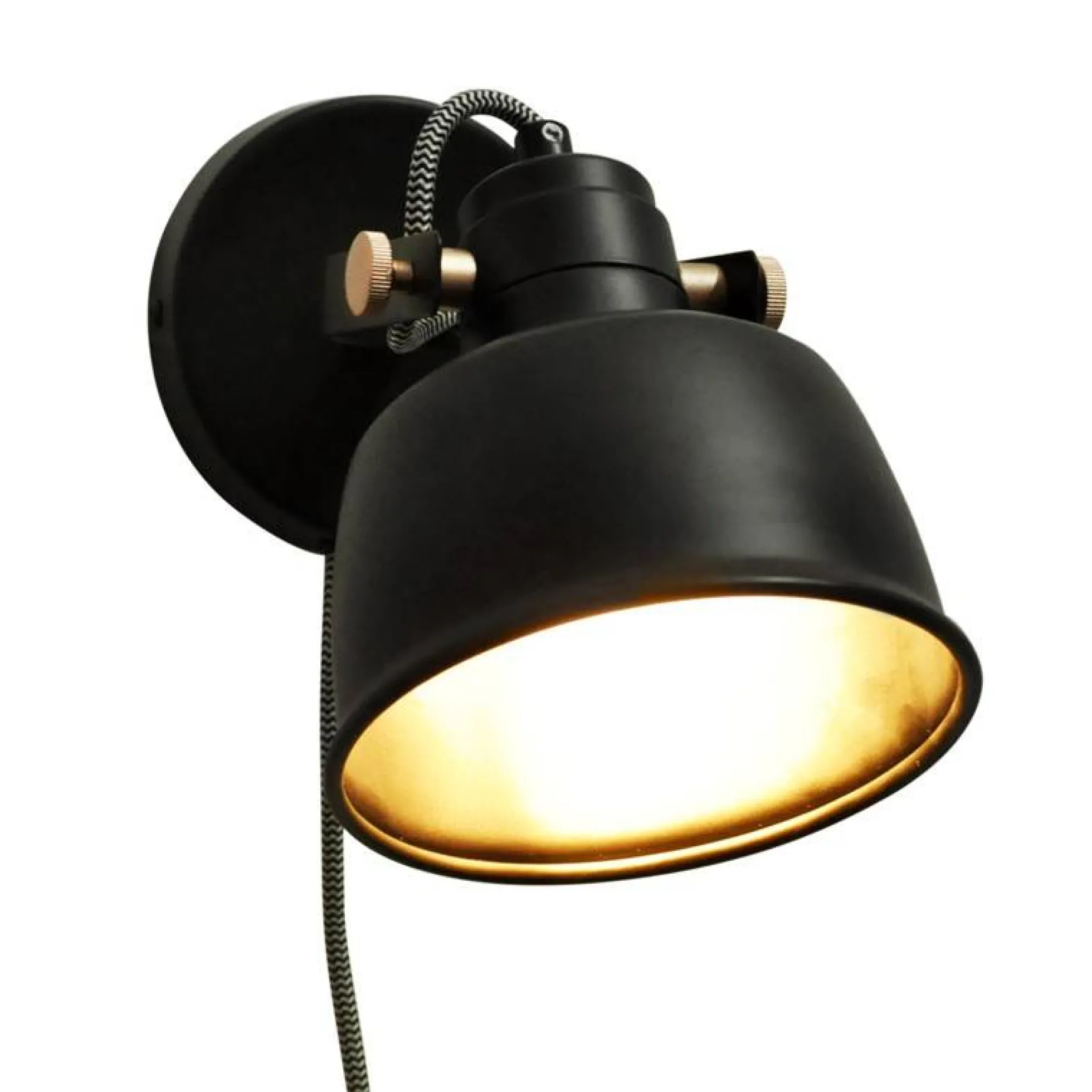 Aplique de pared interior "KUKKA" con interruptor y enchufe