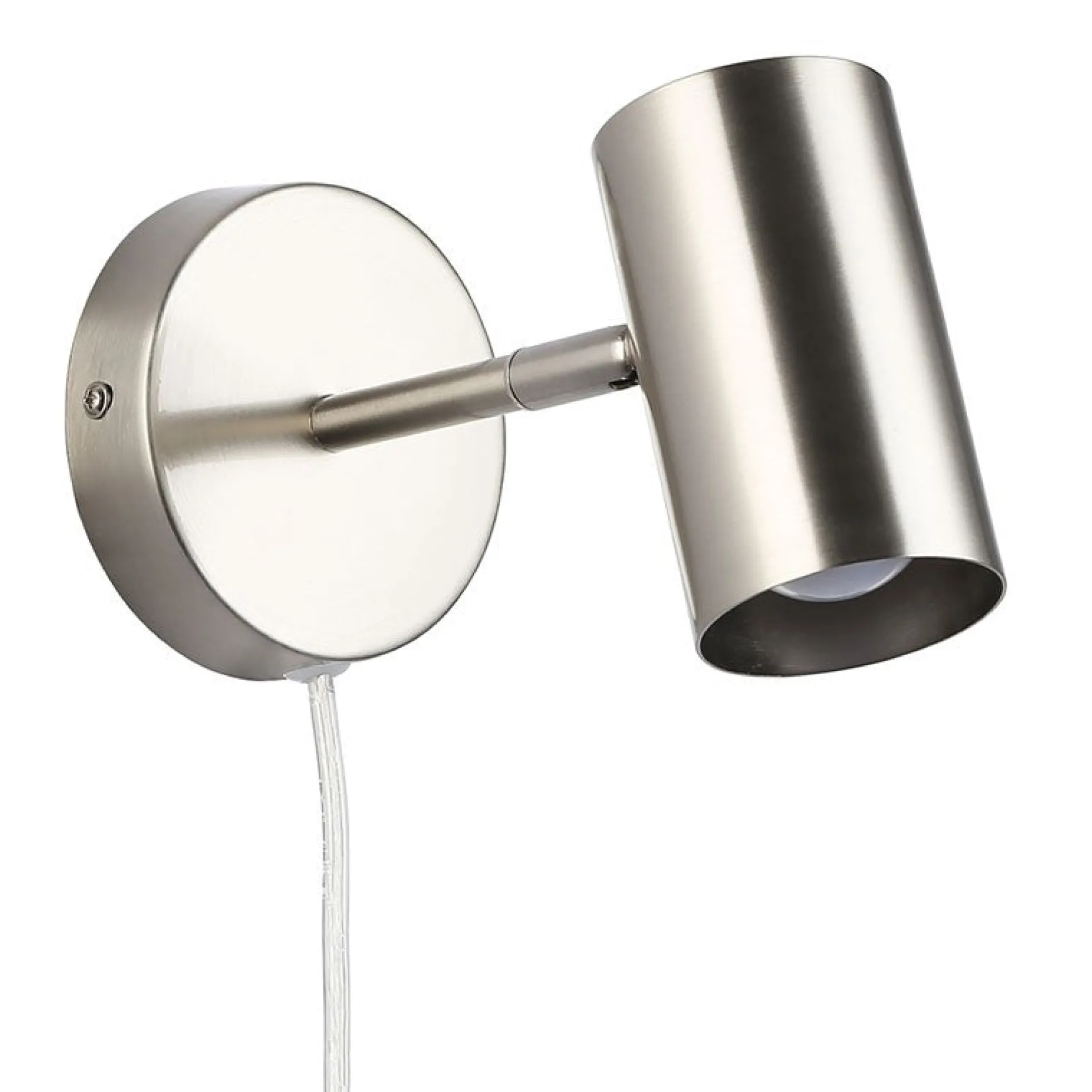 Aplique de pared interior orientable "Ben" con cable y enchufe - E27