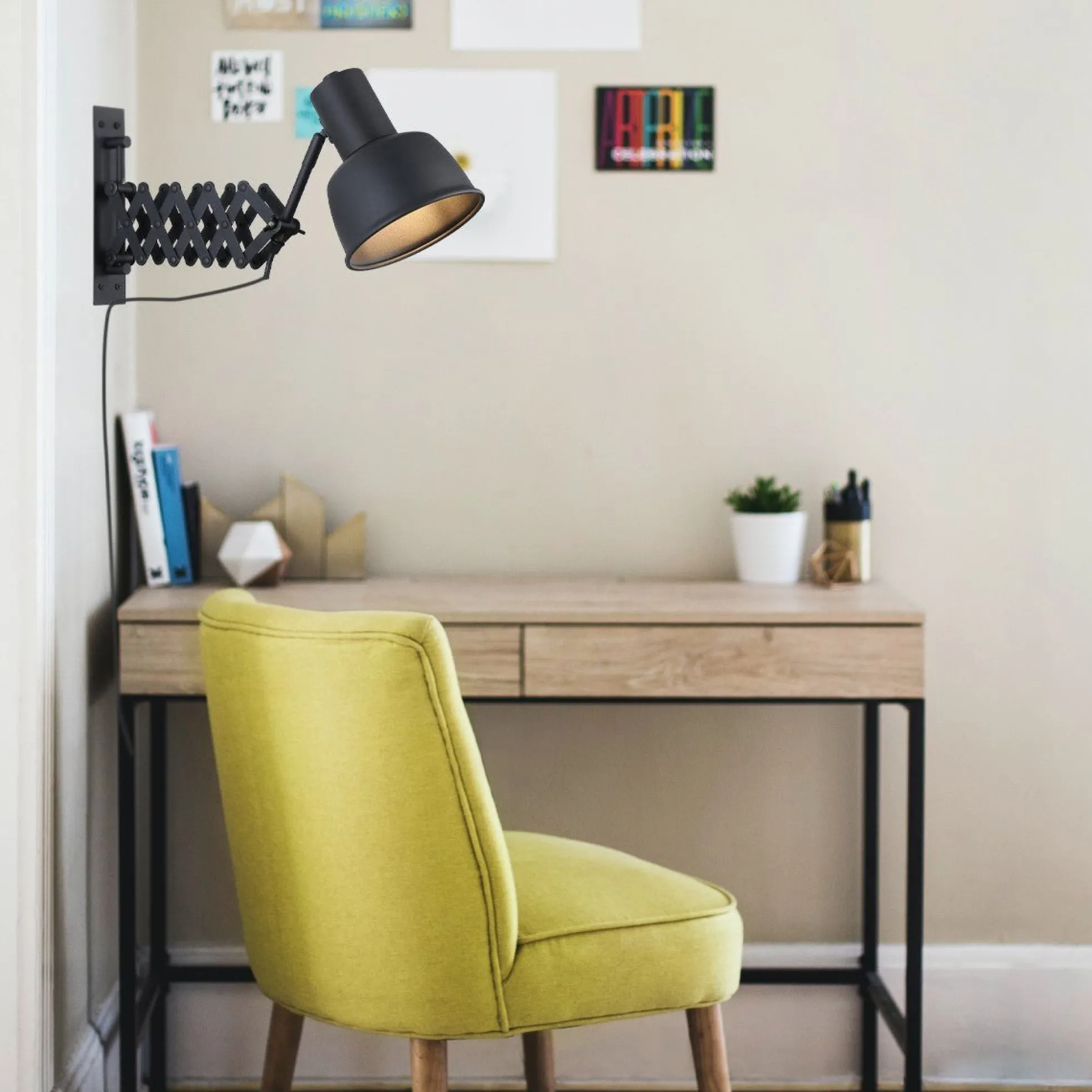 Aplique de pared interior vintage con fuelle "ROMA" - E27