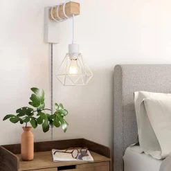 Aplique de pared jaula con cable y enchufe "RODEN"