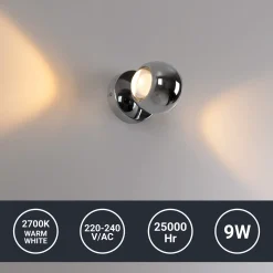 Aplique de pared LED con óptica 