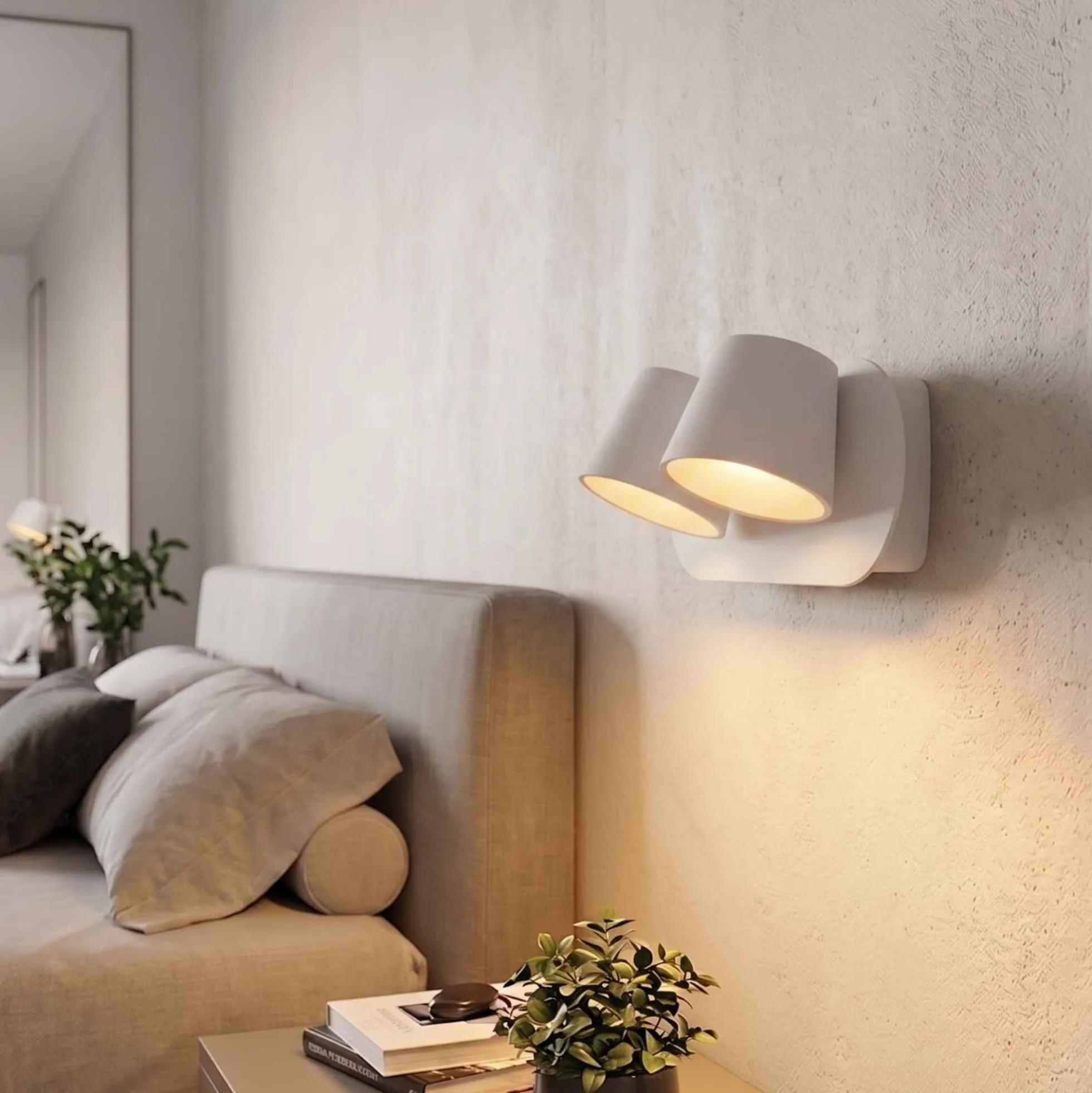 Aplique de pared LED doble "KOP-2" orientable 12W