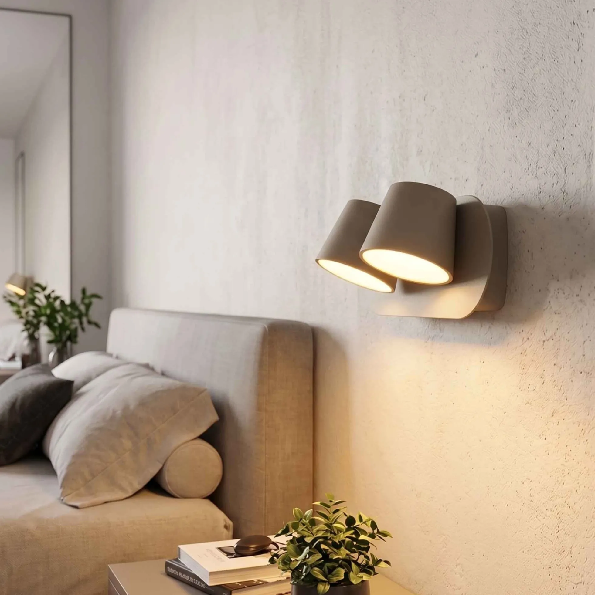 Aplique de pared LED doble "KOP-2" orientable 12W
