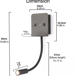 Aplique de pared LED para lectura 