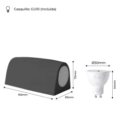 Aplique de pared LED up & down FUMAGALLI MARTA GU10 2x3,5W