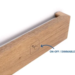 Aplique de pared lineal madera