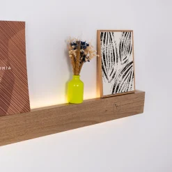 Aplique de pared lineal madera