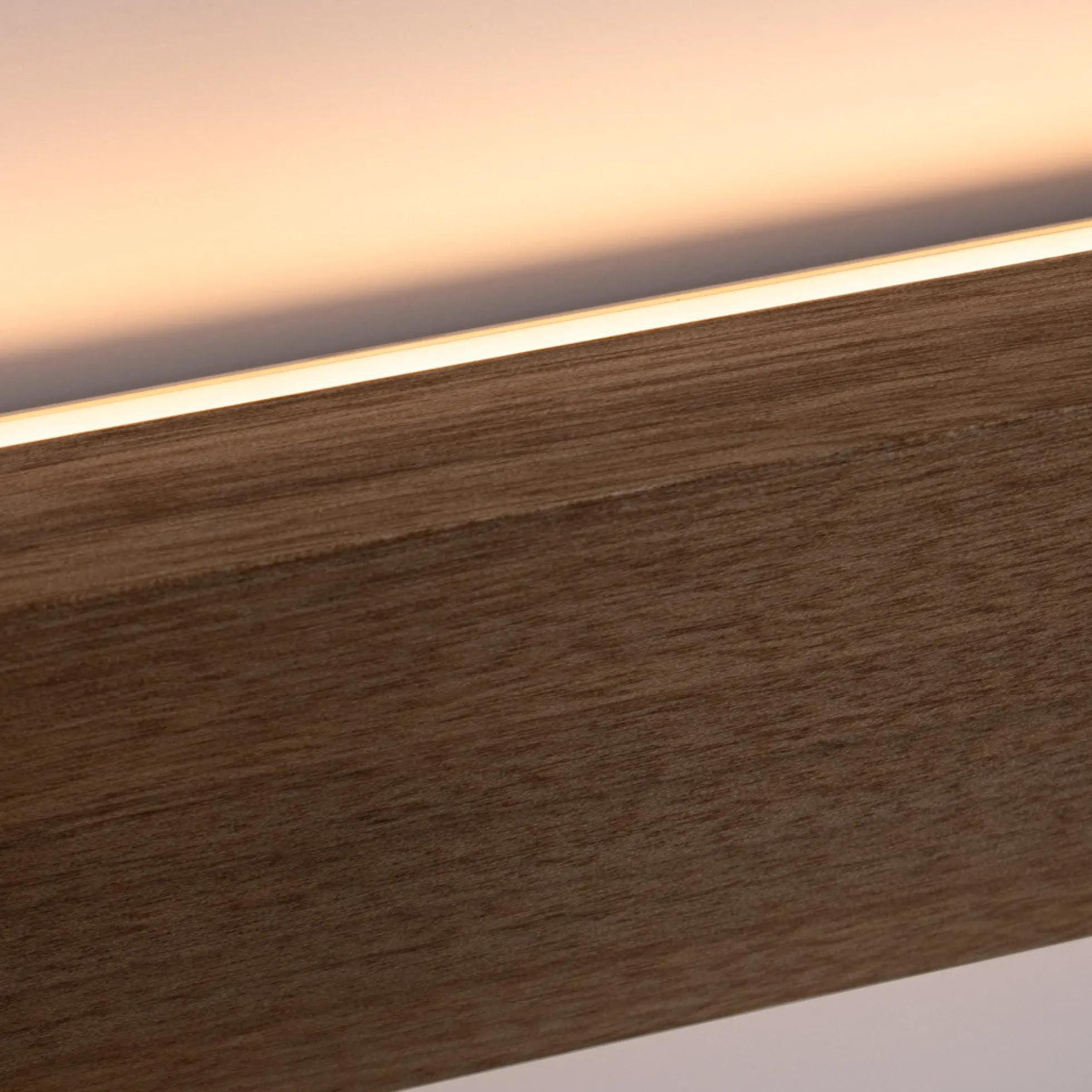 Aplique de pared lineal madera "Wooden" - 26W - 100cm - Driver Philips