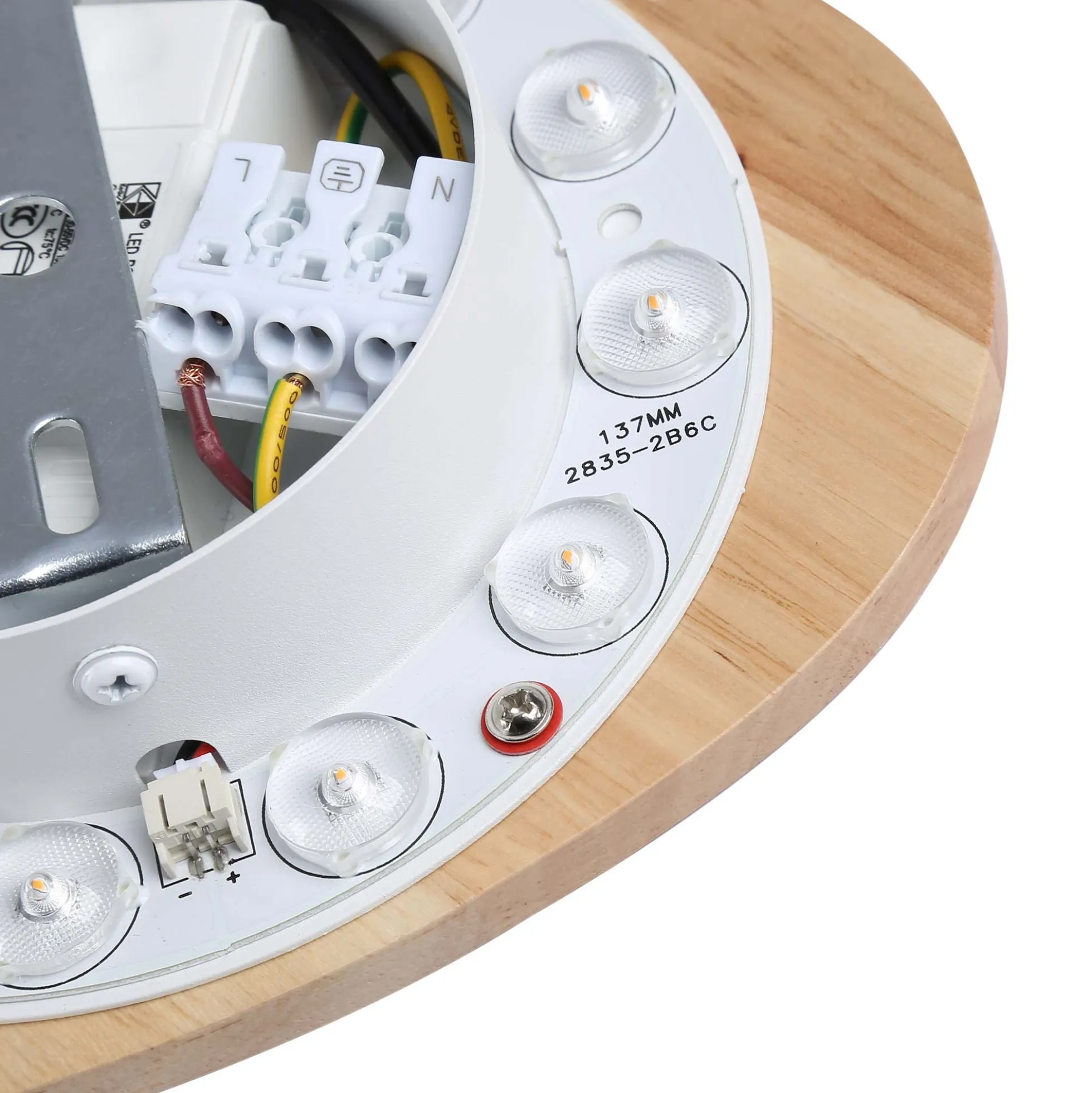 Aplique de pared madera "Eclipse 3" 8W - Luz cálida