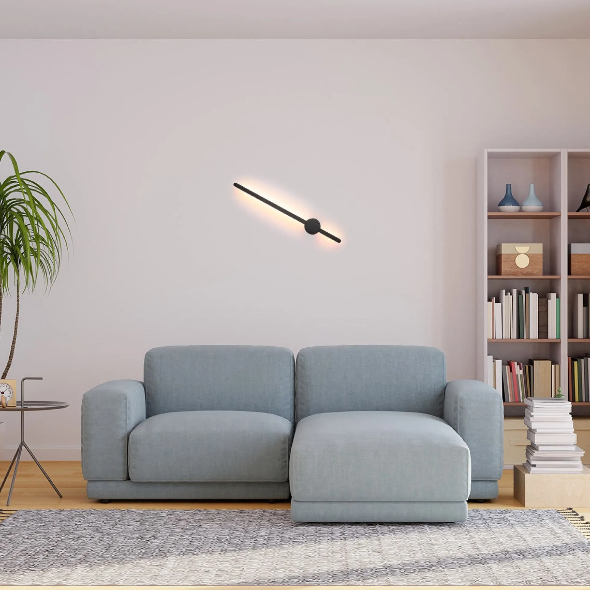 Aplique de pared minimalista lineal "MARKEL" 10W - Blanco Cálido
