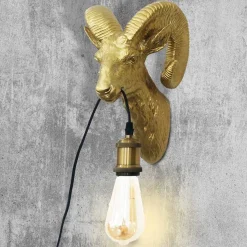 Aplique de pared Muflón Dorado