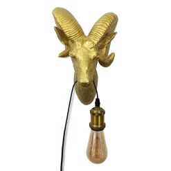 Aplique de pared Muflón Dorado