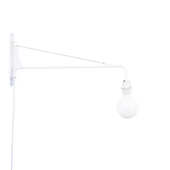 Aplique de pared orientable con cable y enchufe