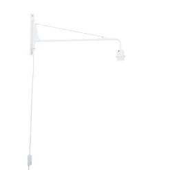 Aplique de pared orientable con cable y enchufe