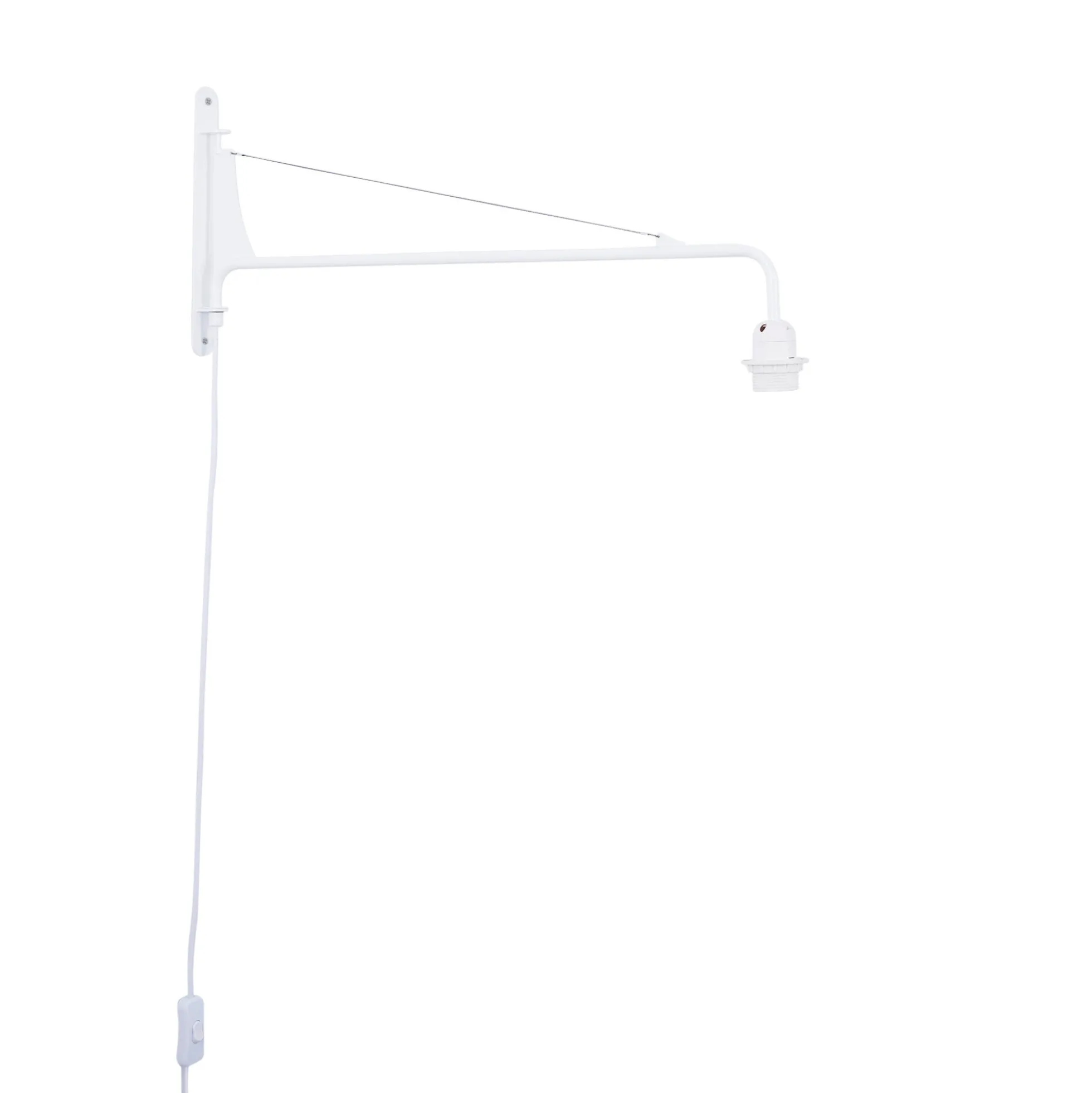Aplique de pared orientable con cable y enchufe "Pitt"
