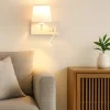 Aplique de pared para lectura "TARAN" - Con foco LED orientable y puerto USB  - E27 + 3W
