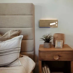 Aplique de pared para lectura con puerto USB 