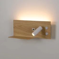 Aplique de pared para lectura con puerto USB 