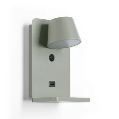 Aplique de pared para lectura con puerto USB 