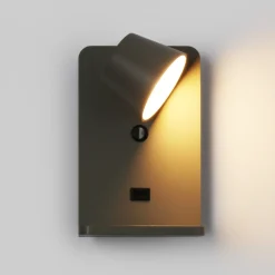 Aplique de pared para lectura con puerto USB 