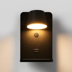 Aplique de pared para lectura con puerto USB 