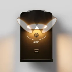 Aplique de pared para lectura con puerto USB 