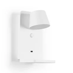 Aplique de pared para lectura con puerto USB 