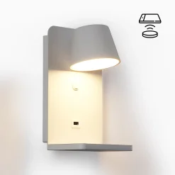 Aplique de pared para lectura con puerto USB 