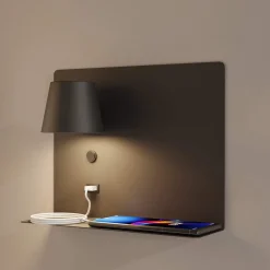 Aplique de pared para lectura con puerto USB 