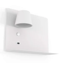 Aplique de pared para lectura con puerto USB 
