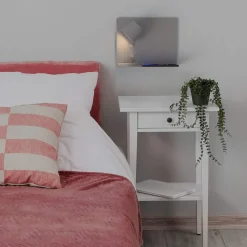 Aplique de pared para lectura con puerto USB 