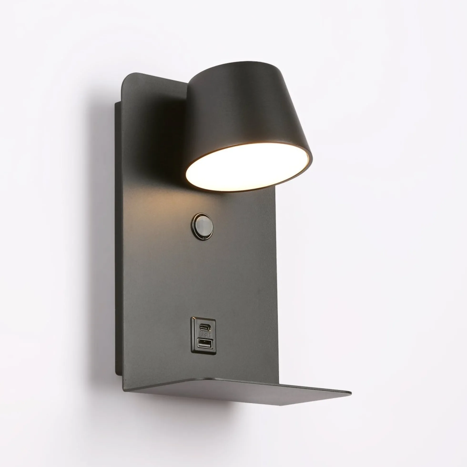 Aplique de pared para lectura "BASKOP" - Puerto USB + USB-C - 6W