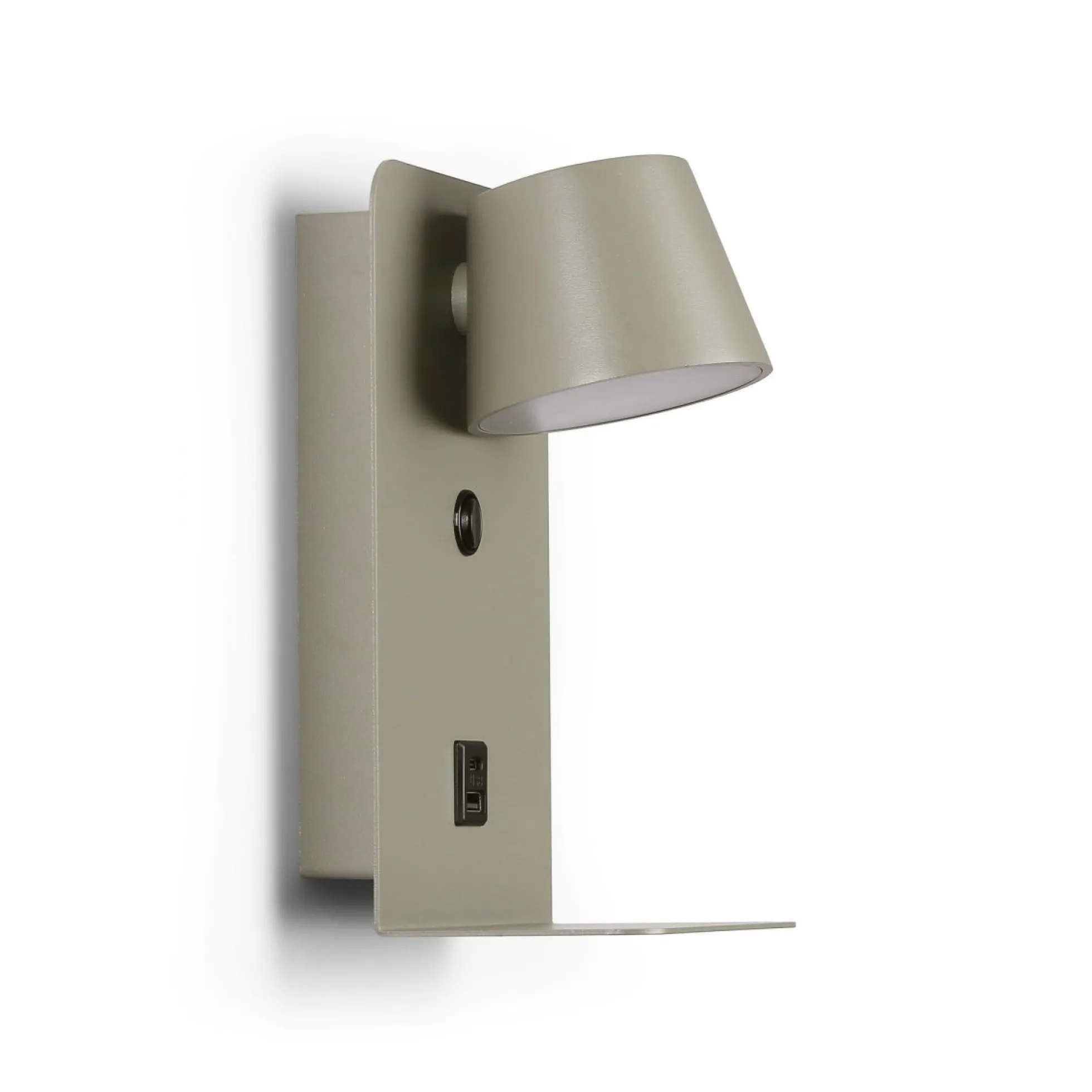 Aplique de pared para lectura "BASKOP" - Puerto USB + USB-C - 6W