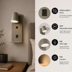 Aplique de pared para lectura