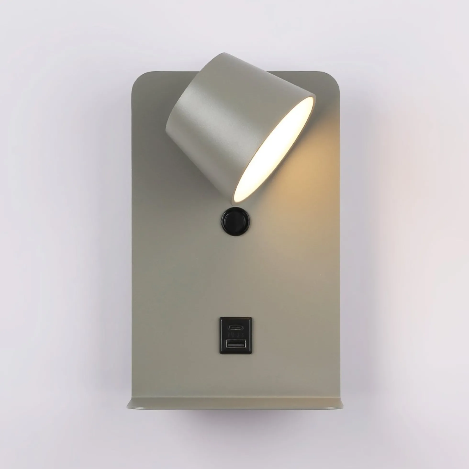 Aplique de pared para lectura "BASKOP" - Puerto USB + USB-C - 6W