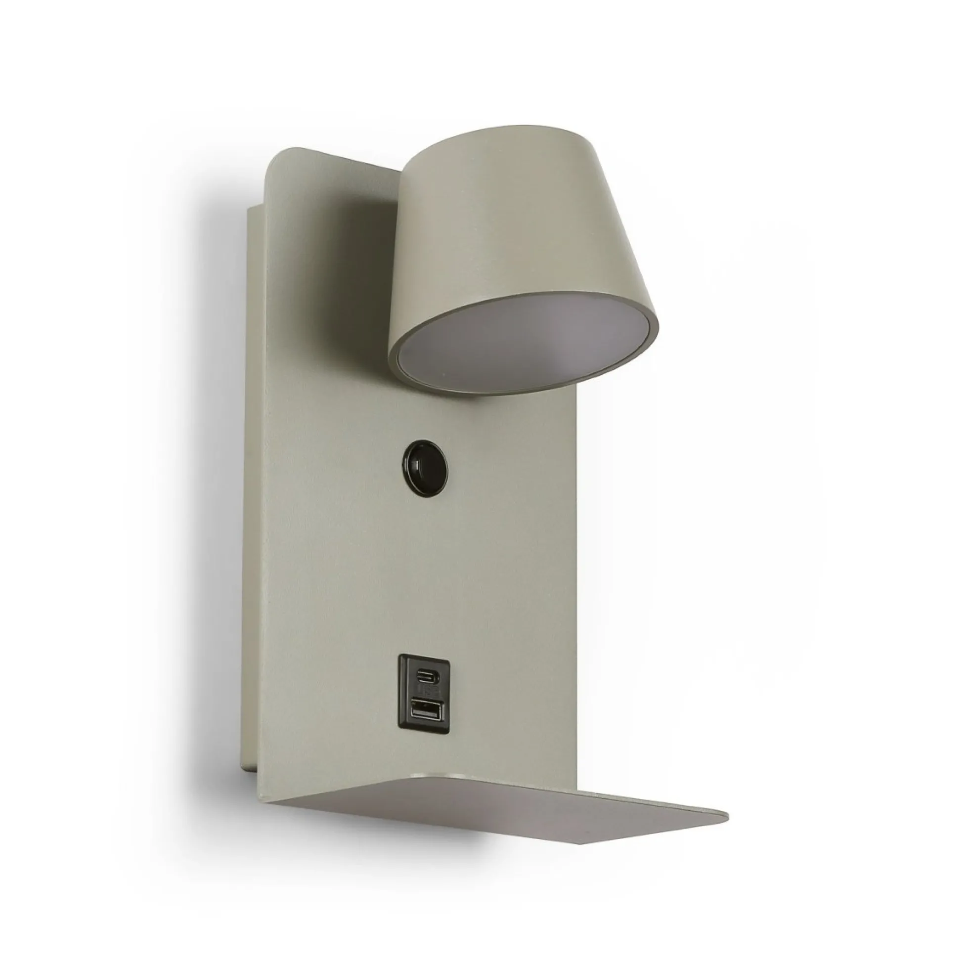Aplique de pared para lectura "BASKOP" - Puerto USB + USB-C - 6W