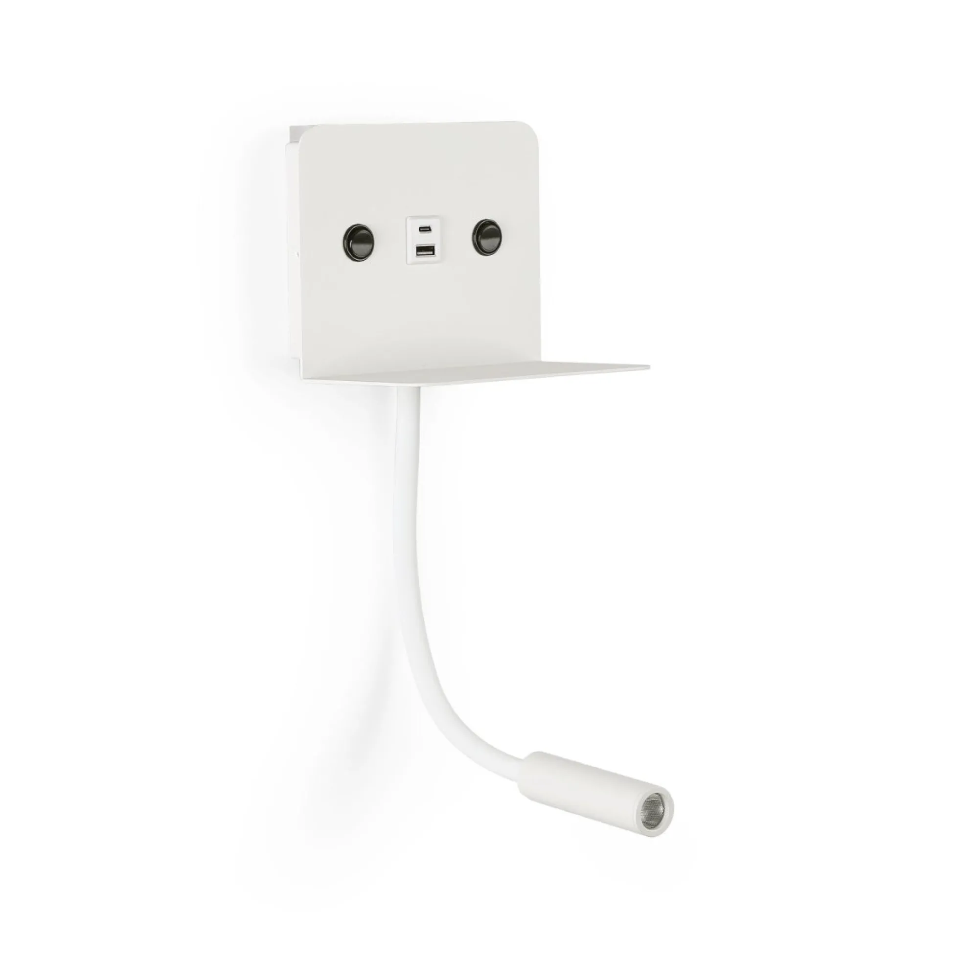 Aplique de pared para lectura "SLANGE 2" - 3W + 6W - Puerto USB + USB-C