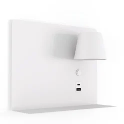 Aplique de pared para lectura con puerto USB y USBC 