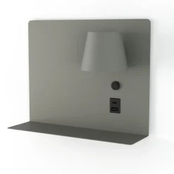 Aplique de pared para lectura con puerto USB y USBC 