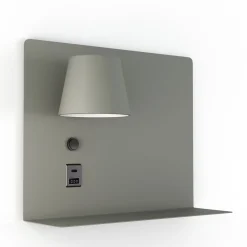 Aplique de pared para lectura con puerto USB y USBC 