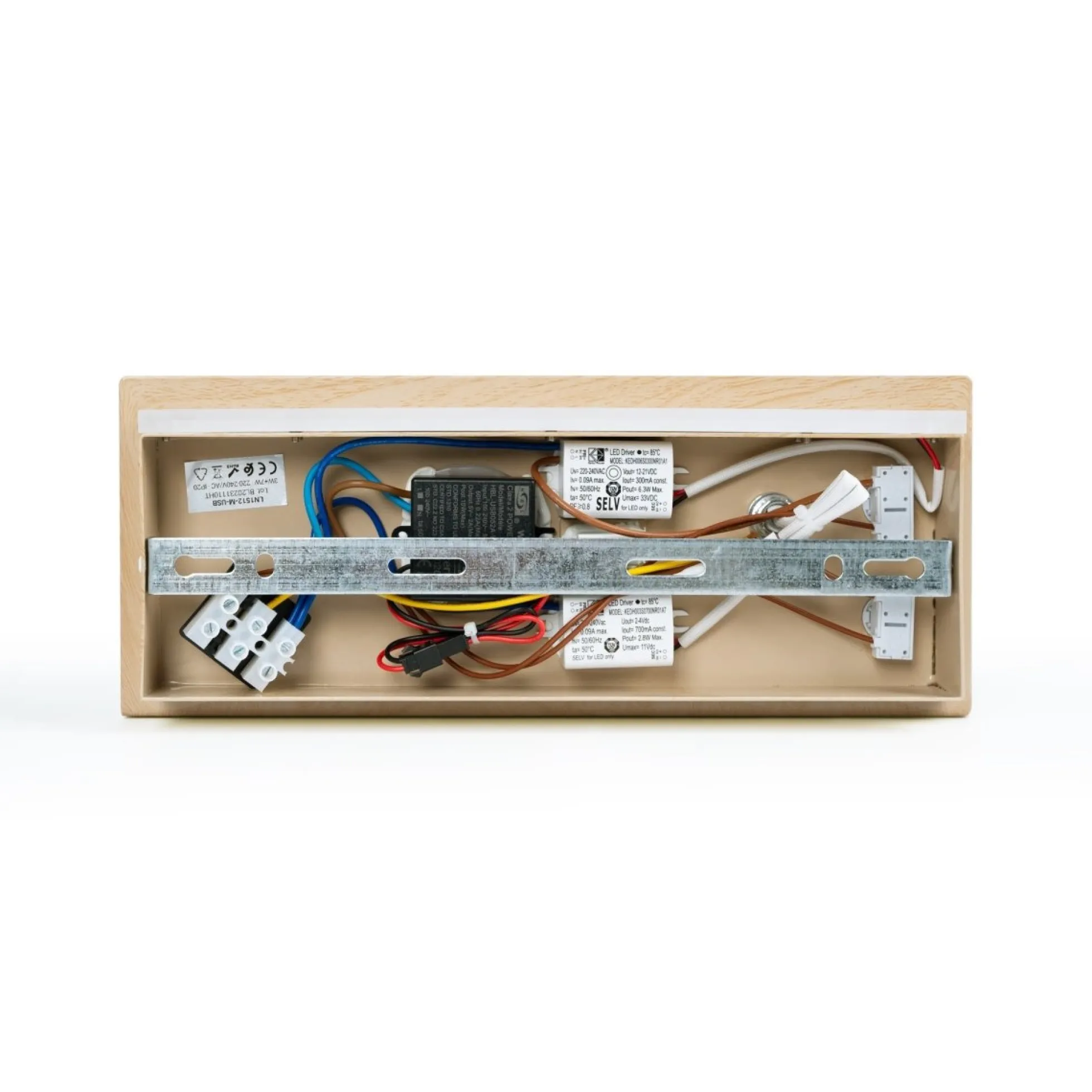 Aplique de pared para lectura con puerto USB "Kerta" - Iluminación doble - 3W+7W, lado izquierdo