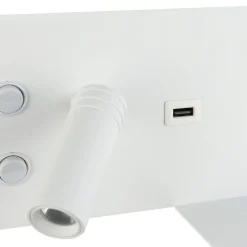 Aplique de pared para lectura con puerto USB