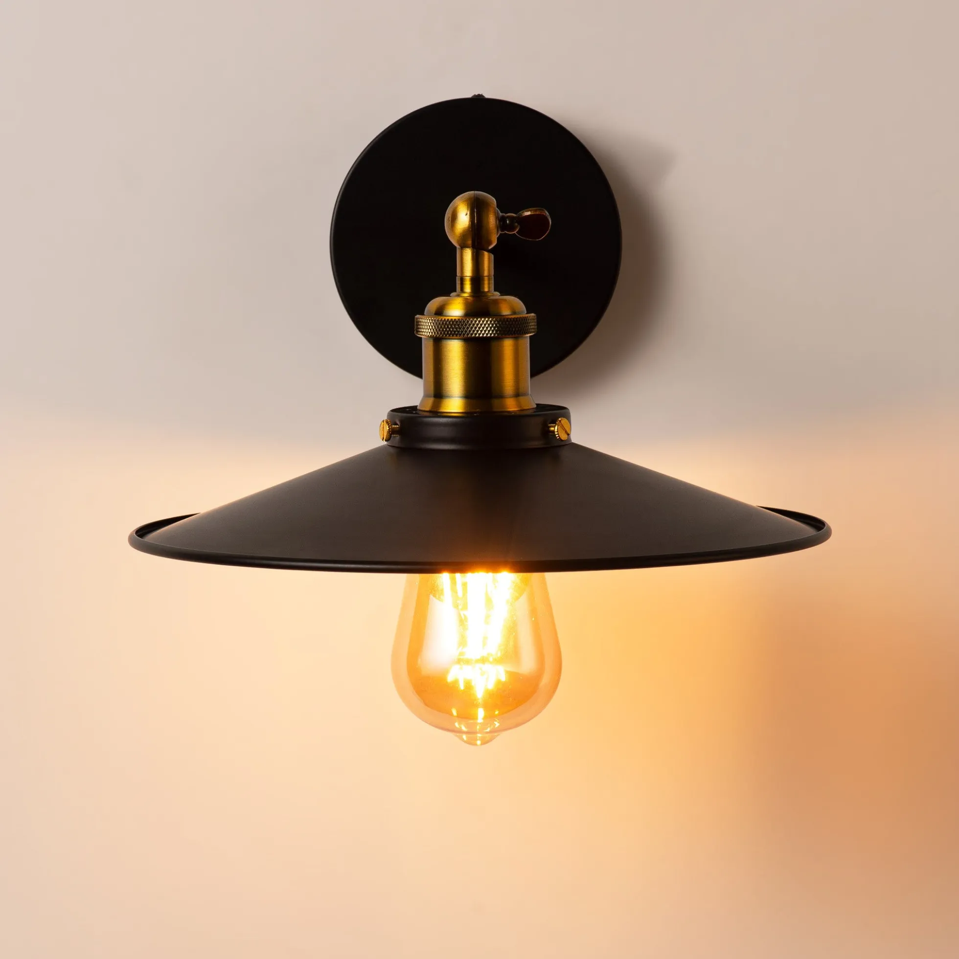 Aplique de pared retro "CLOCK WORK" - E27