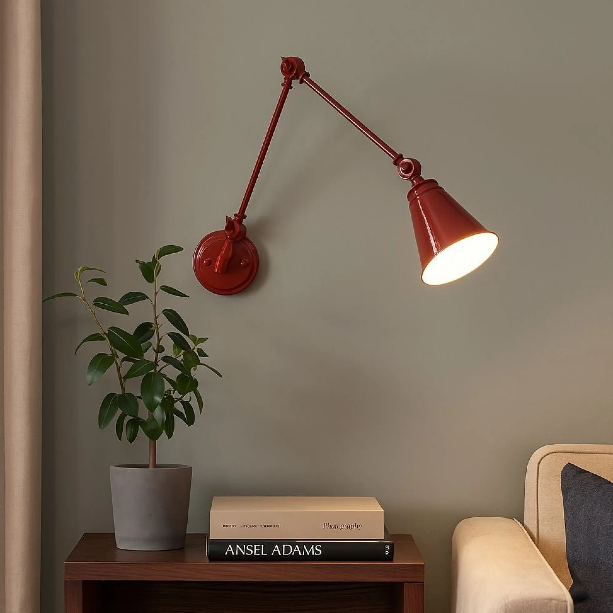 Aplique de pared vintage orientable "Tika"