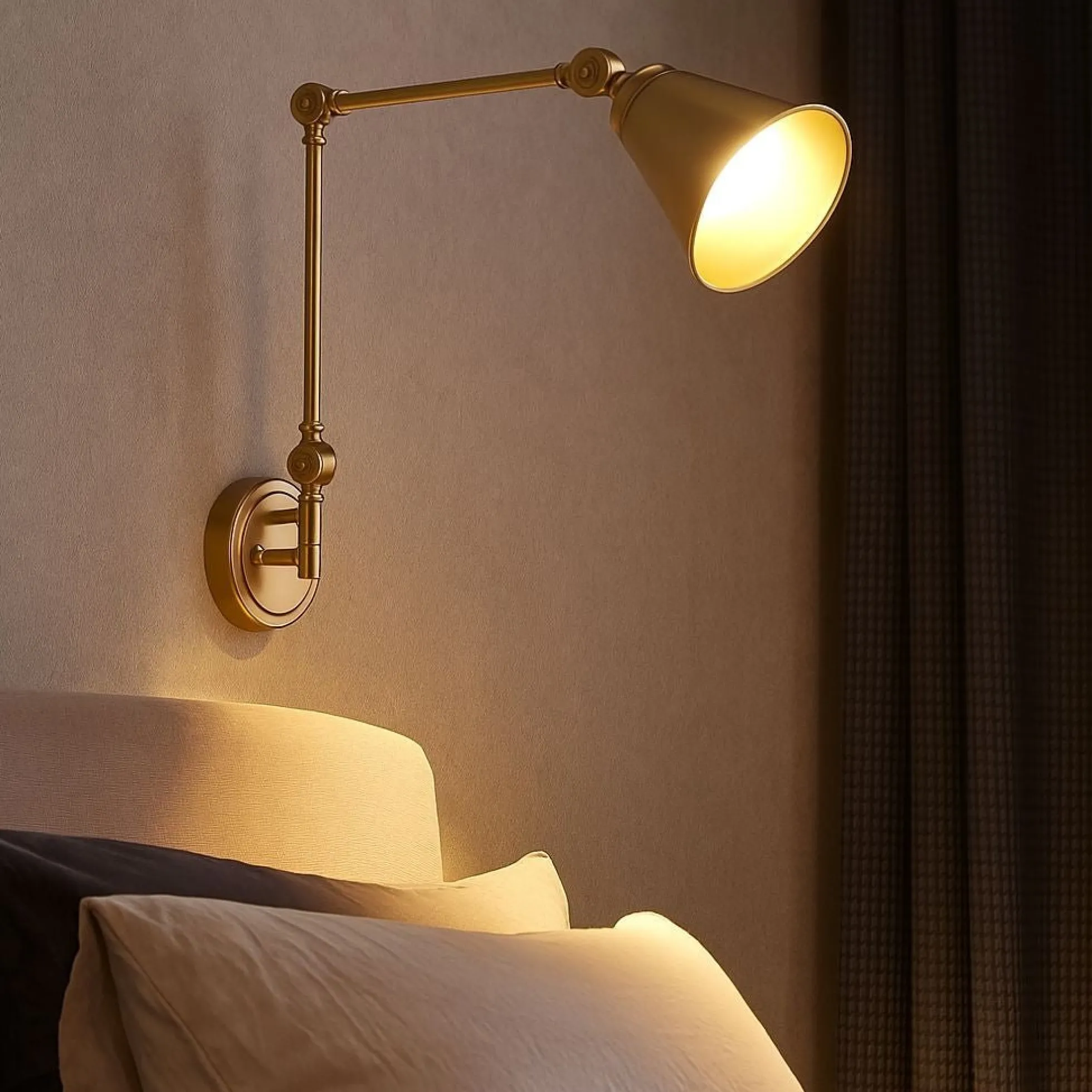 Aplique de pared vintage orientable "Tika"