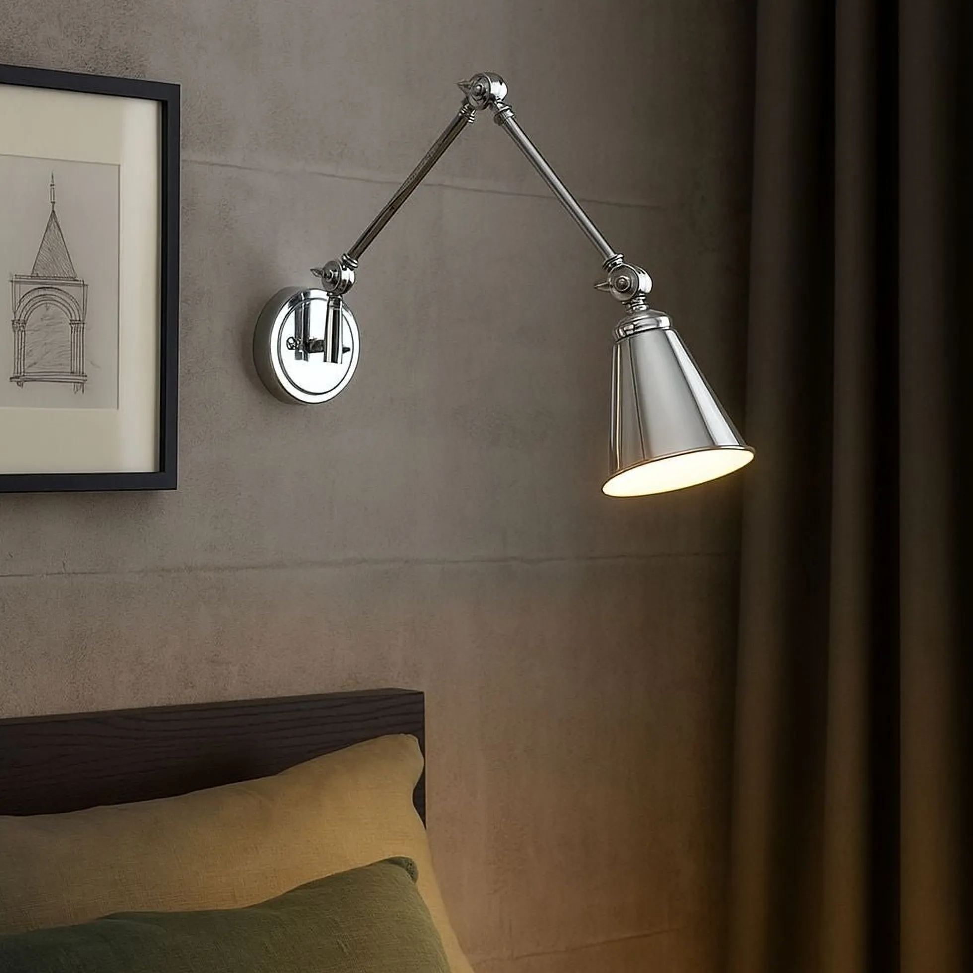 Aplique de pared vintage orientable "Tika"