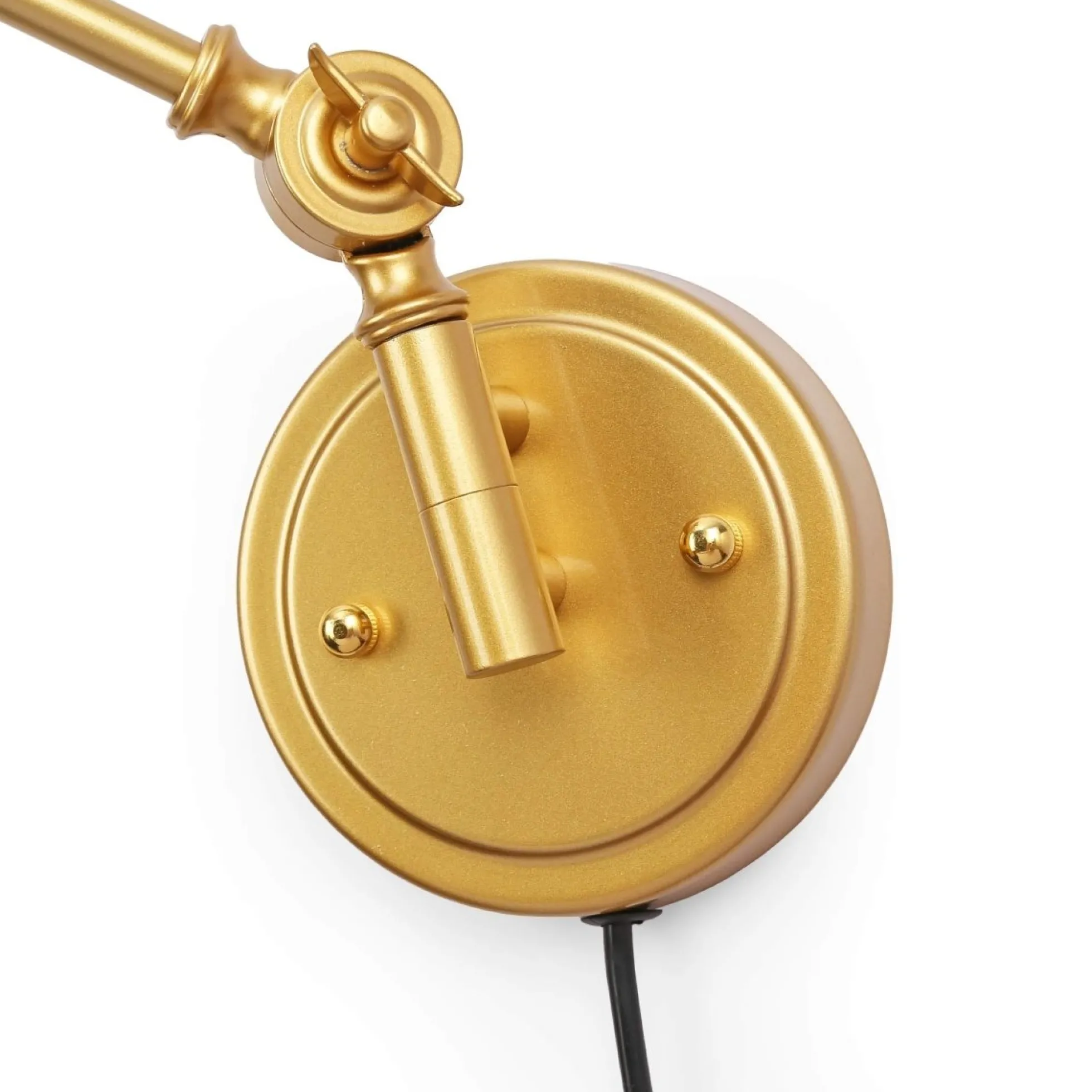 Aplique de pared vintage orientable con cable y enchufe "Tika"