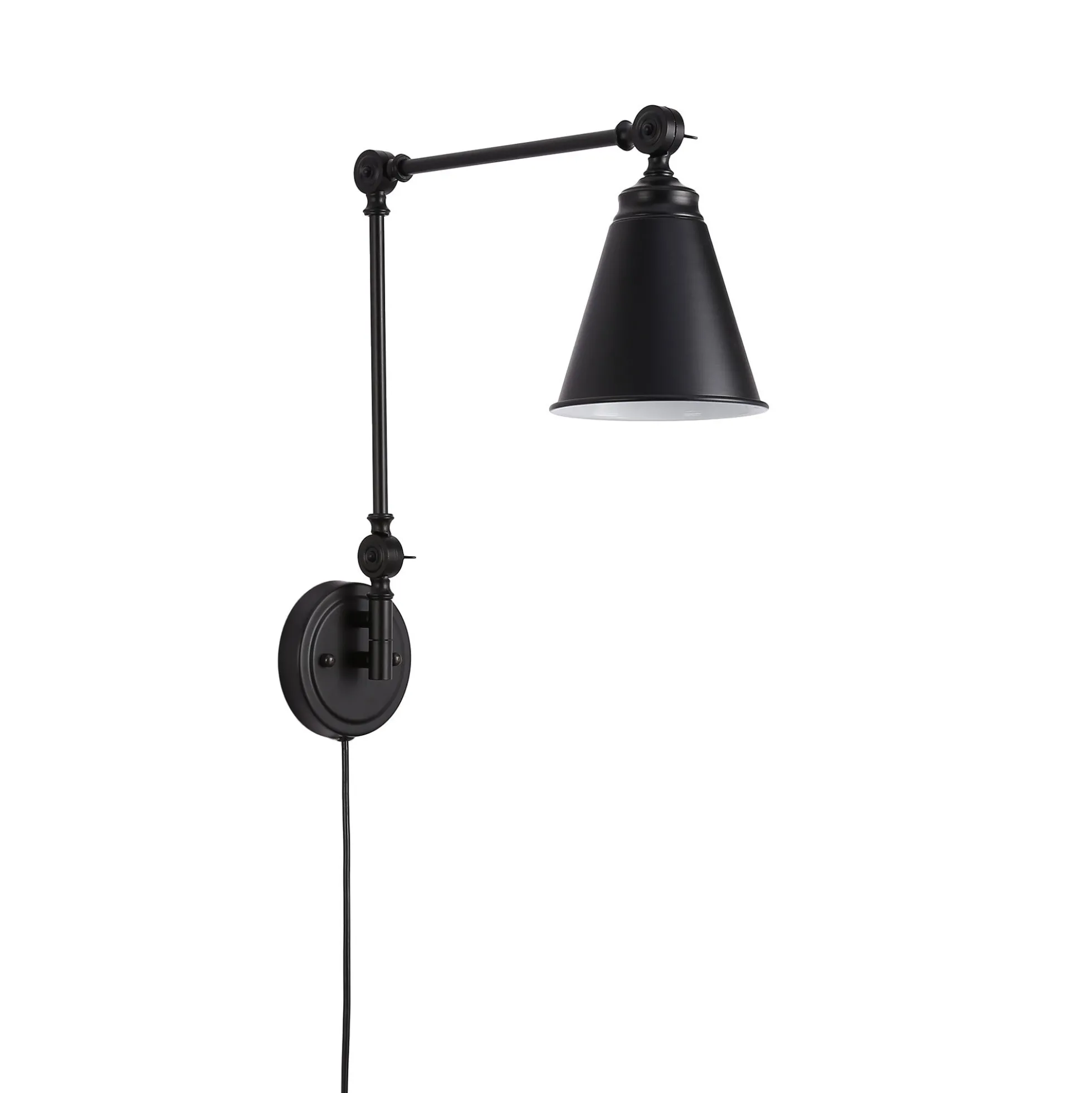Aplique de pared vintage orientable con cable y enchufe "Tika"