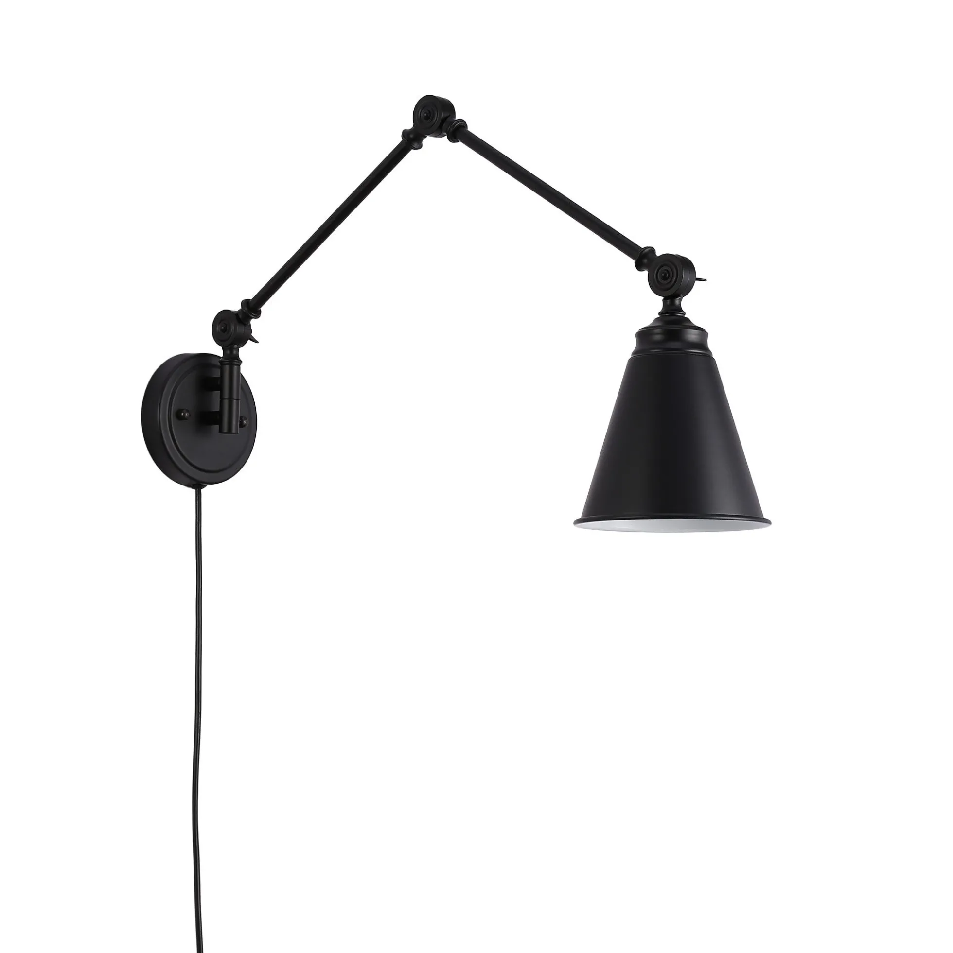 Aplique de pared vintage orientable con cable y enchufe "Tika"